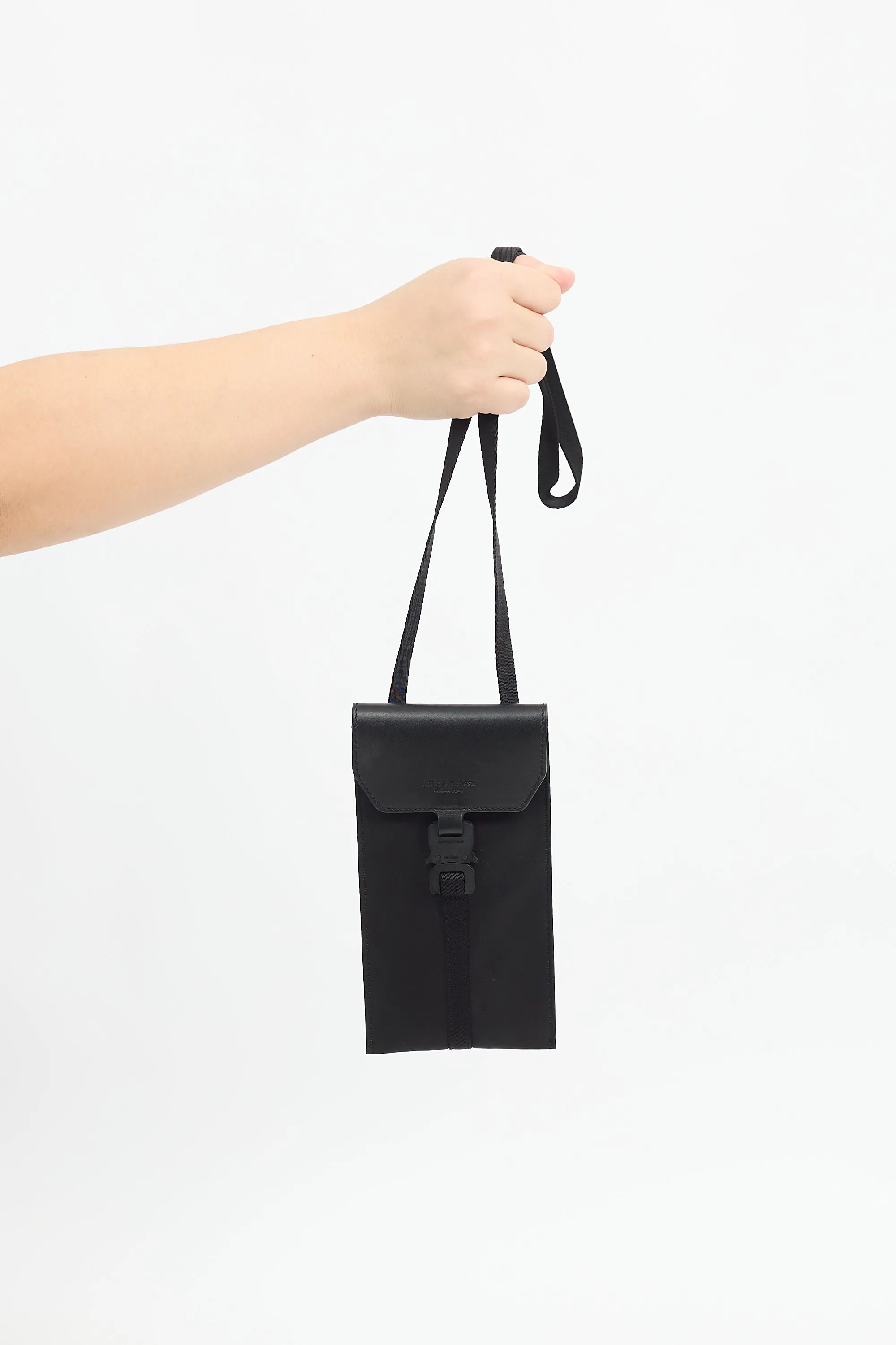 Black Mini Buckle Crossbody Pouch