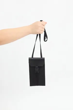 Black Mini Buckle Crossbody Pouch