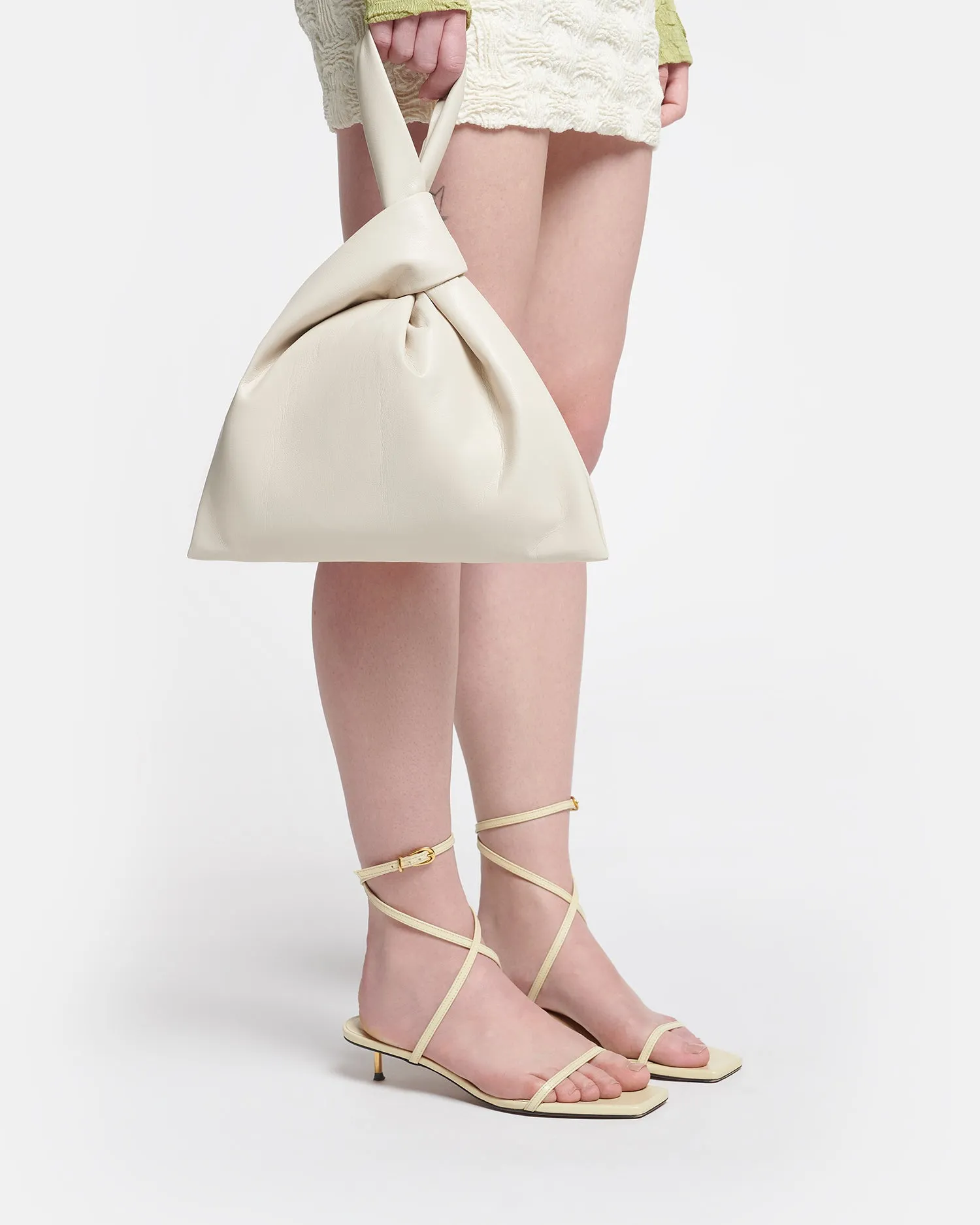 Jen - Okobor™ Alt-Leather Clutch Bag - Creme