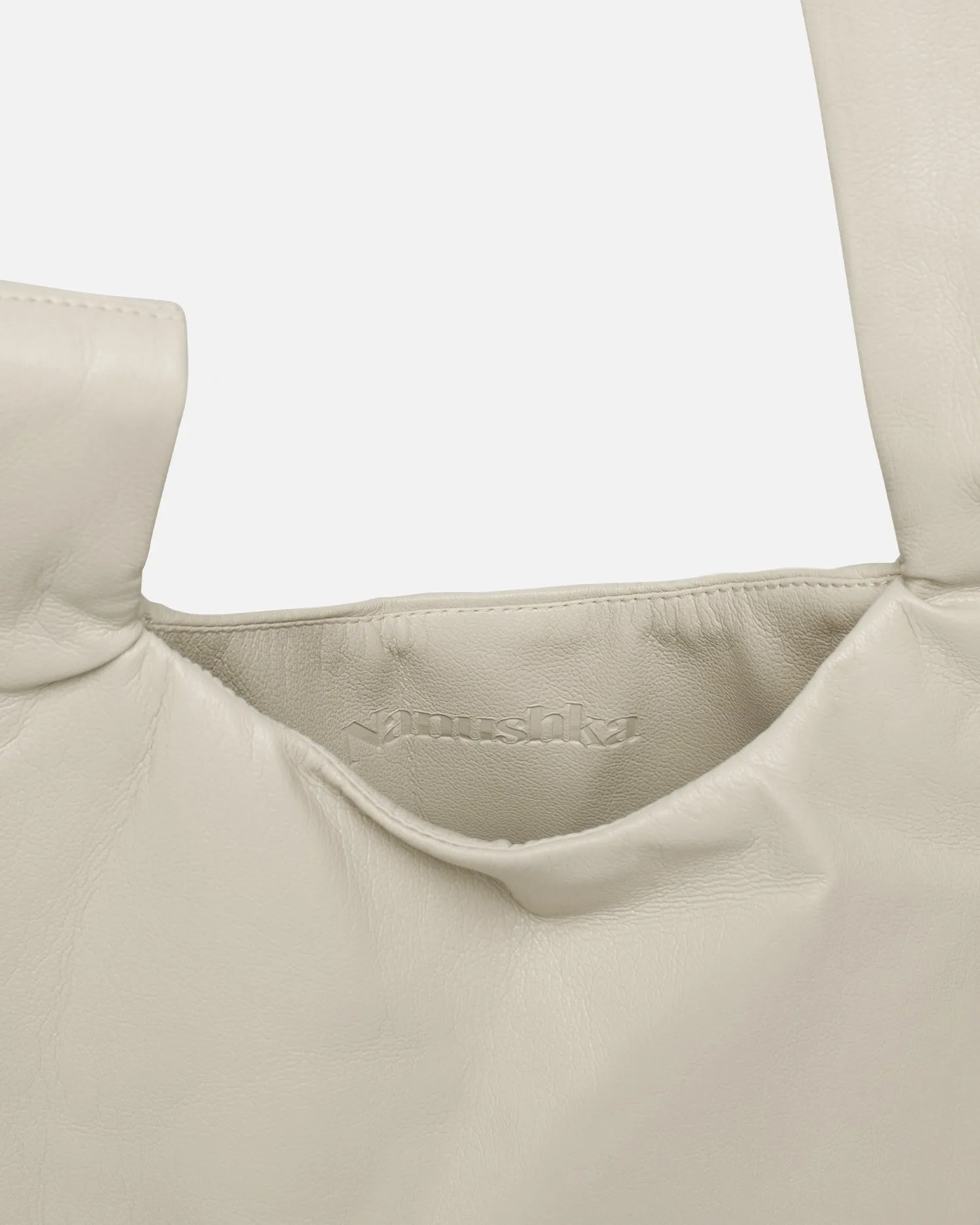 Jen - Okobor™ Alt-Leather Clutch Bag - Creme