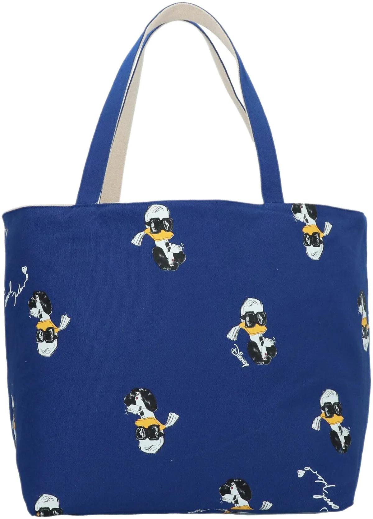 Karl Lagerfeld X Disney Tote Bag In Blue Beige For Women